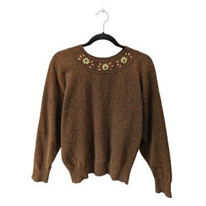 Cotton Inn Floral Collar Sweater
